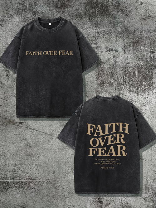 Faith Over Fear Vintage Washed Tee